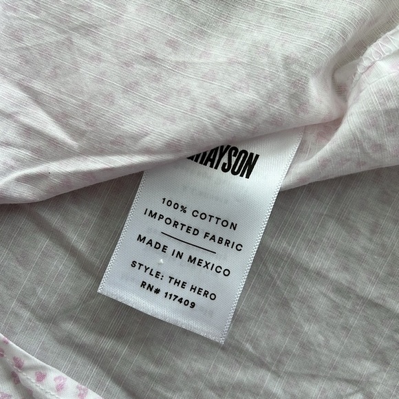 Grayson the hero pale pink heart button down shirt - Picture 5 of 7